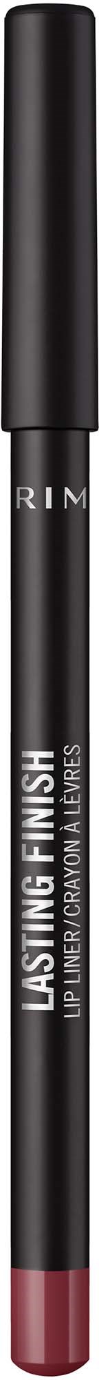 Ein schwarzer Make-up-Stift mit weißer Beschriftung, 'Lasting Finish'.