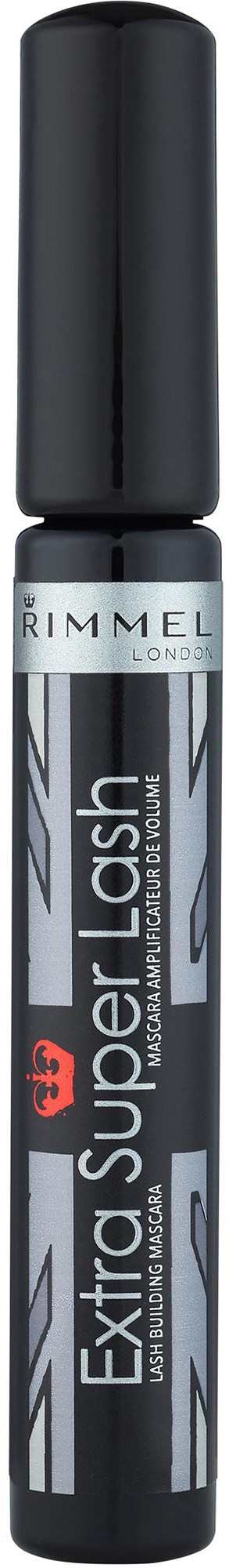 En svart och grå tube mascara från Rimmel London Extra Super Lash.