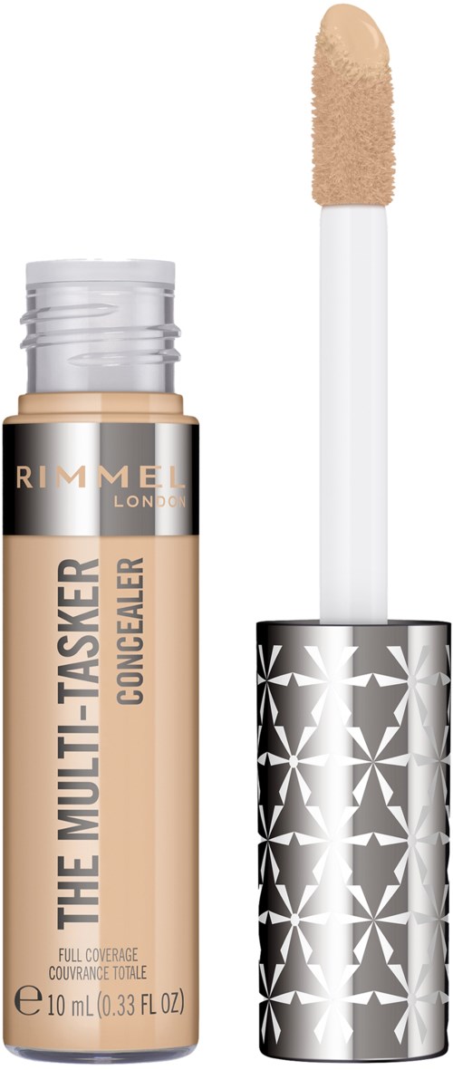 Foundationrör med applikator, märkt RIMMEL, för make-up.