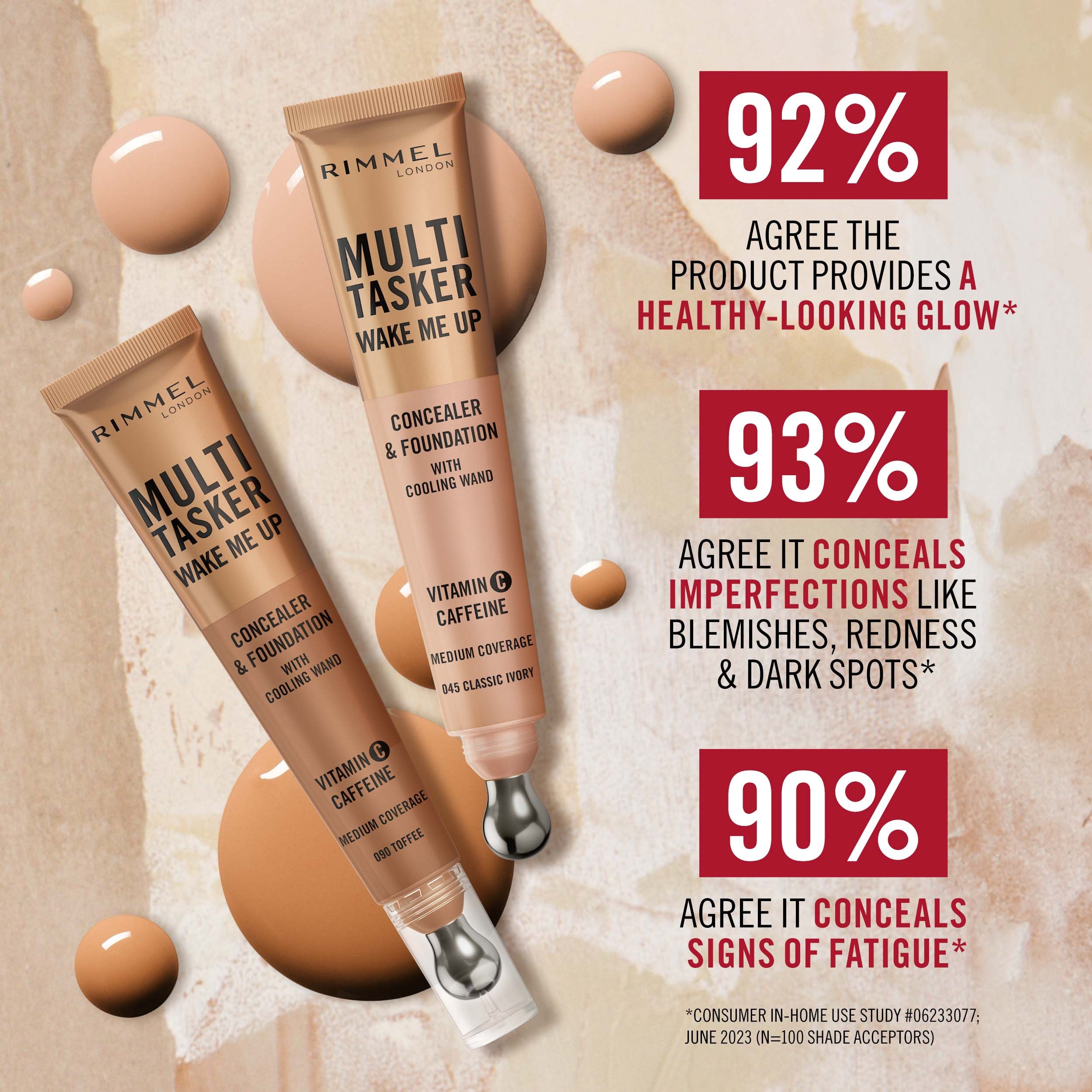 Rimmel Multi Tasker Wake Me Up Concealer & Foundation Light Honey 060 (obrázok 7)