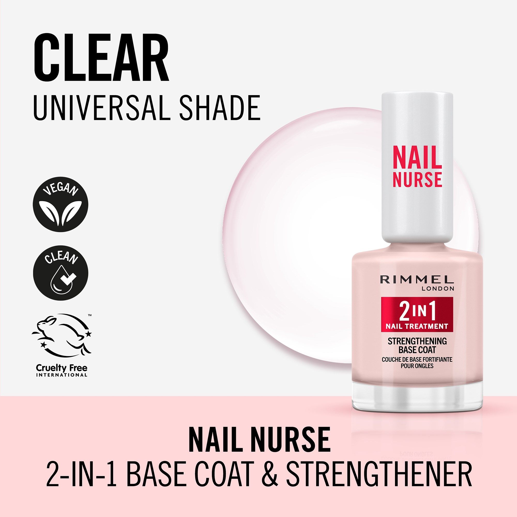 Alternativ bild 1 för Rimmel Nail Care Nail Nurse 2-in-1 12 ml