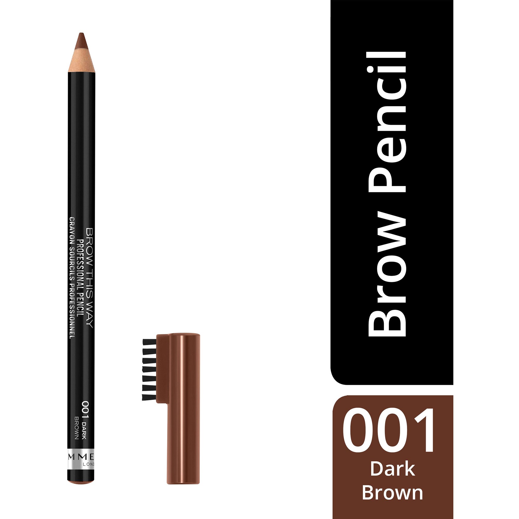 Alternativ bild 1 för Rimmel Brow This Way Eyebrow Pencil Dark Drown 001