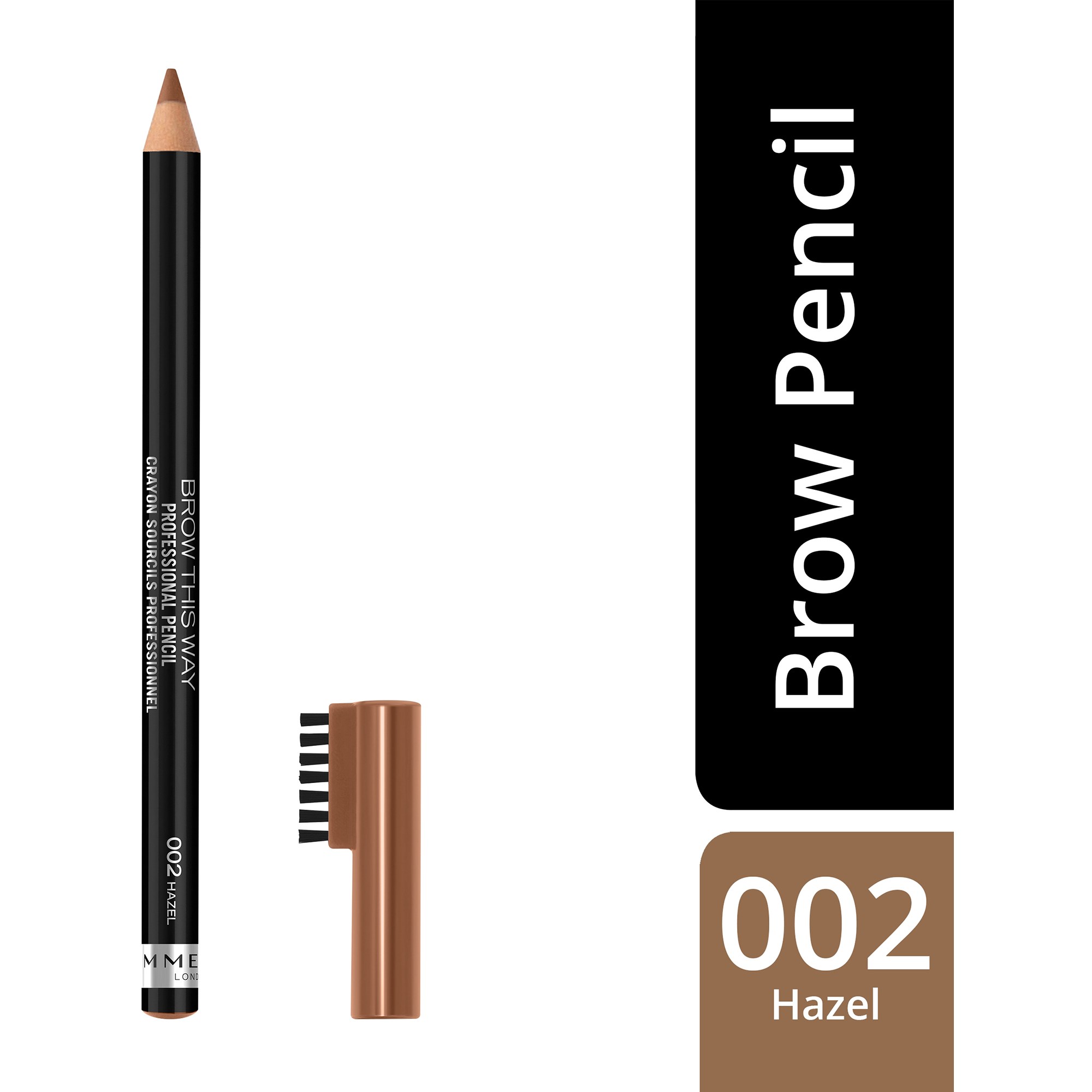 Alternativ bild 1 för Rimmel Brow This Way Eyebrow Pencil Hazel 002