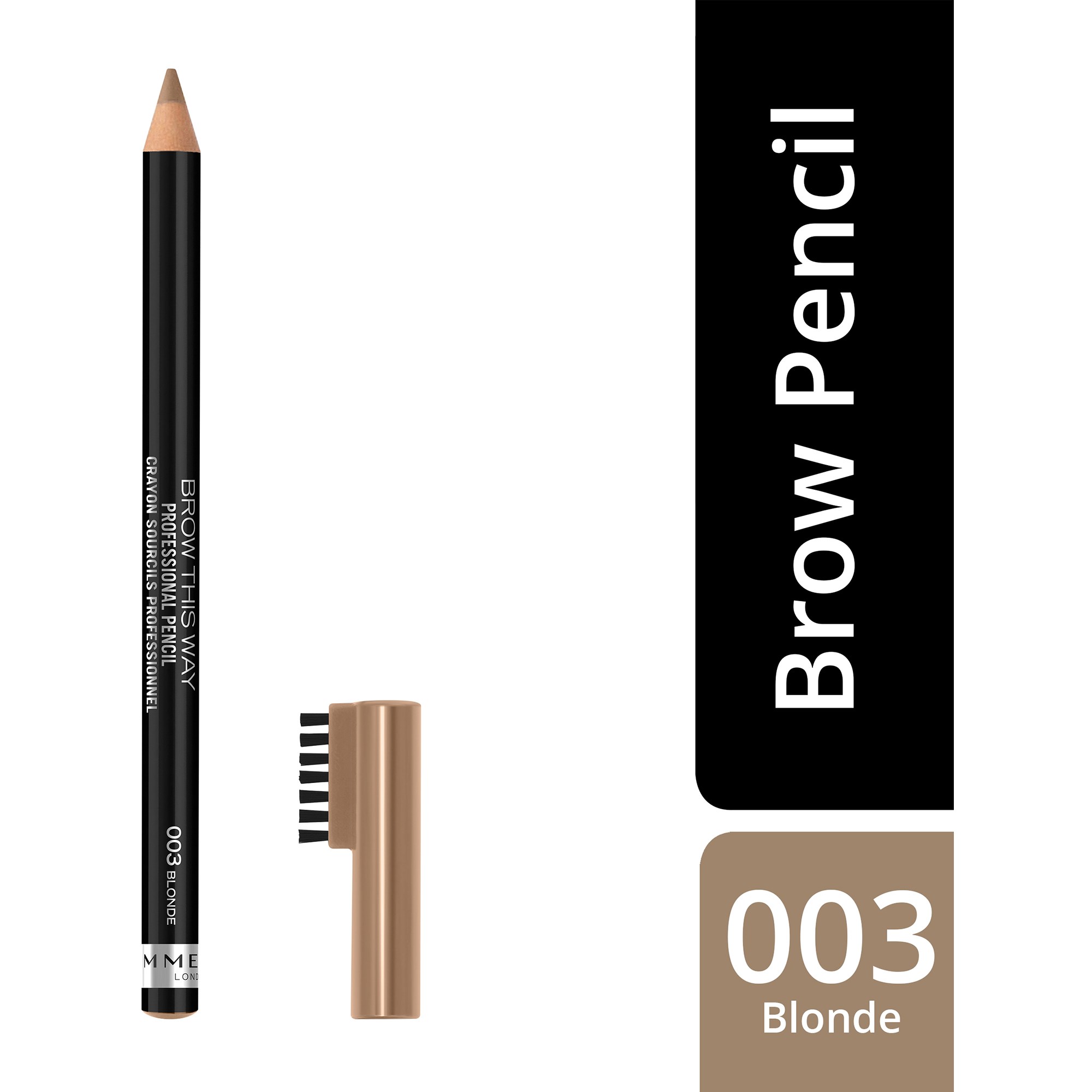 Alternativ bild 1 för Rimmel Brow This Way Eyebrow Pencil Blonde 003