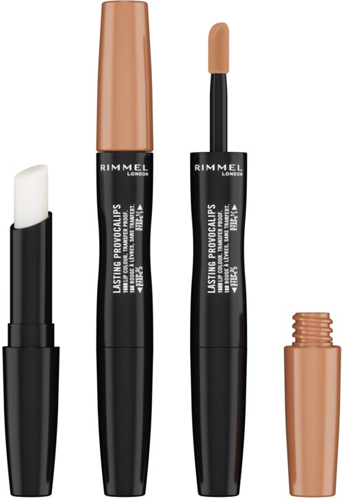 Vier Make-up-Sticks, einer mit weißer Spitze, einer mit beiger Spitze, und zwei mit geöffneten Kappen, die das Produkt zeigen.