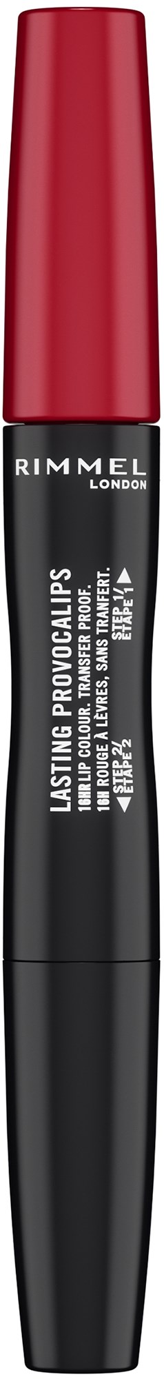 Lash primer med rött lock från Rimmel London, betonar volym för ögonfransar.