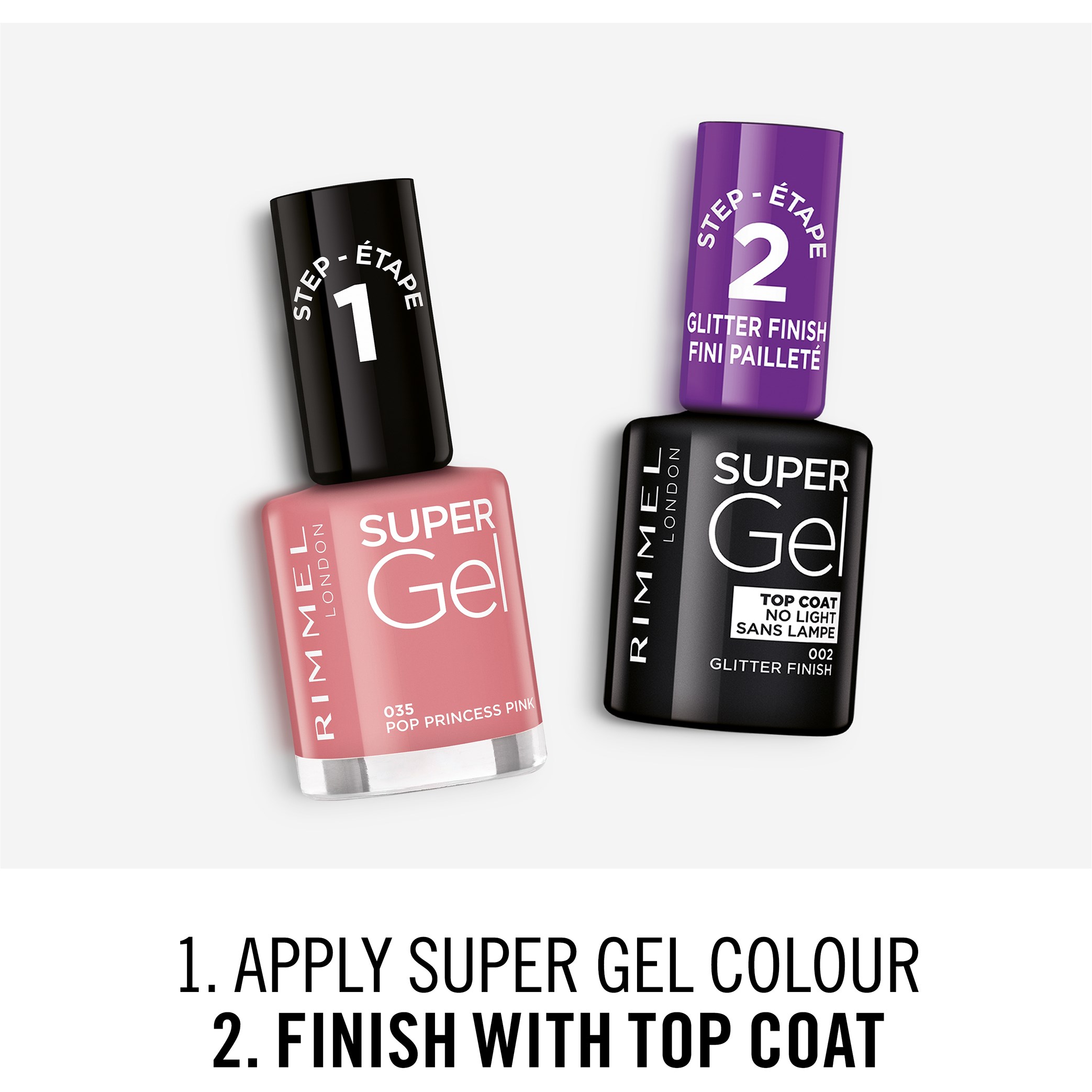 Rimmel Super Gel Nail Polish 035 Pop Princess Pink (obrázok 8)