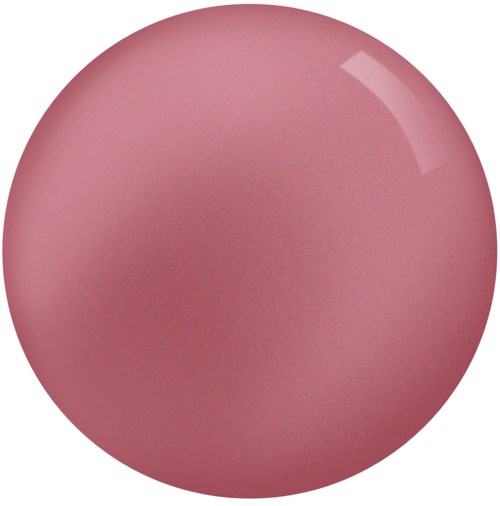 En rosa rund ball med en glansete spottt oppe til høyre.