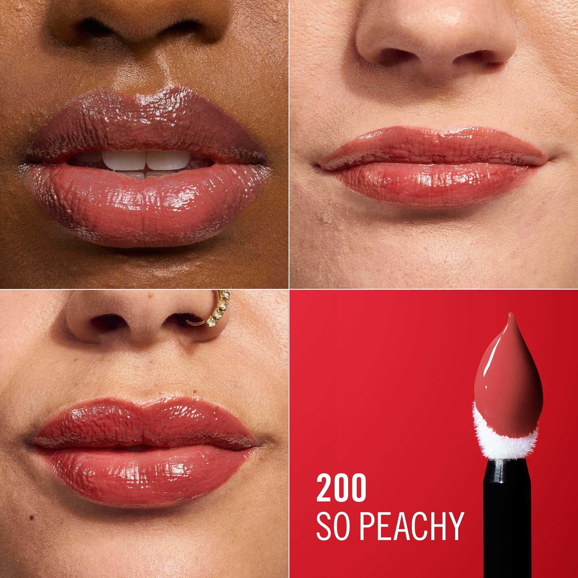 Rimmel Thrill Seeker Lip Latex Liquid Lipstick 200 So Peachy (obrázok 5)