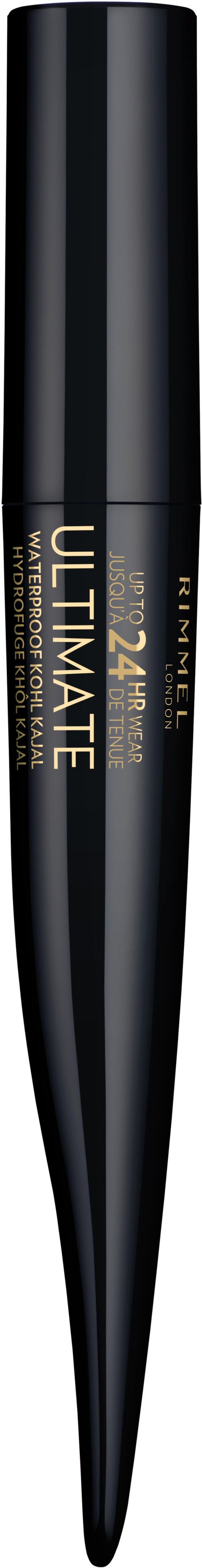 Ein schwarzer Wimperntusche-Stift mit goldener und weißer Schrift, titled 'L'Oréal Paris Voluminous Lash Paradise'.