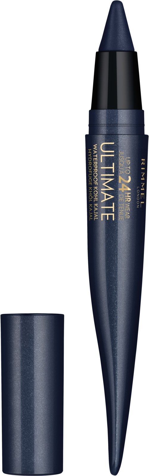 Ein blauer Stift mit Drehkappe und goldener Schrift, bezeichnet 'Ultimate 24 Hour.'