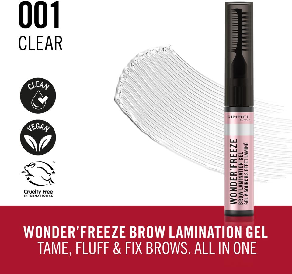 Rimmel Wonder Freeze Brow Lamination Gel 001 Clear 6g