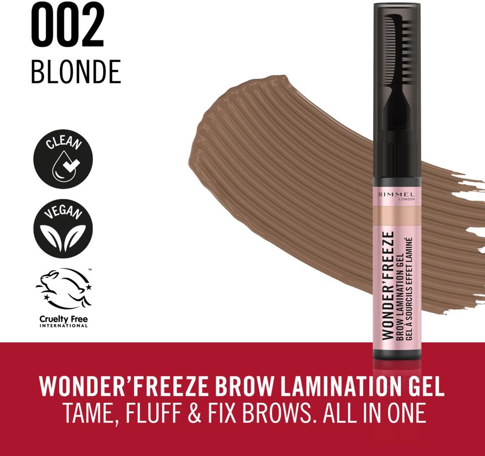 Rimmel Wonder Freeze Brow Lamination Gel 002 Blonde 6g