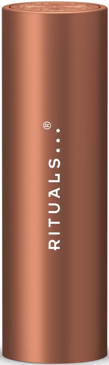 A tall, bronze-colored cylindrical bottle with the word RITUALS printed vertically in white.