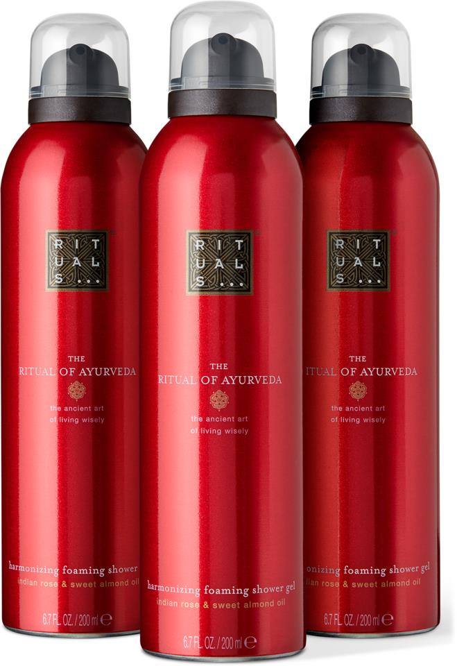 Rituals The Ritual of Ayurveda Shower Foam Value Pack 3x200 ml | lyko.com