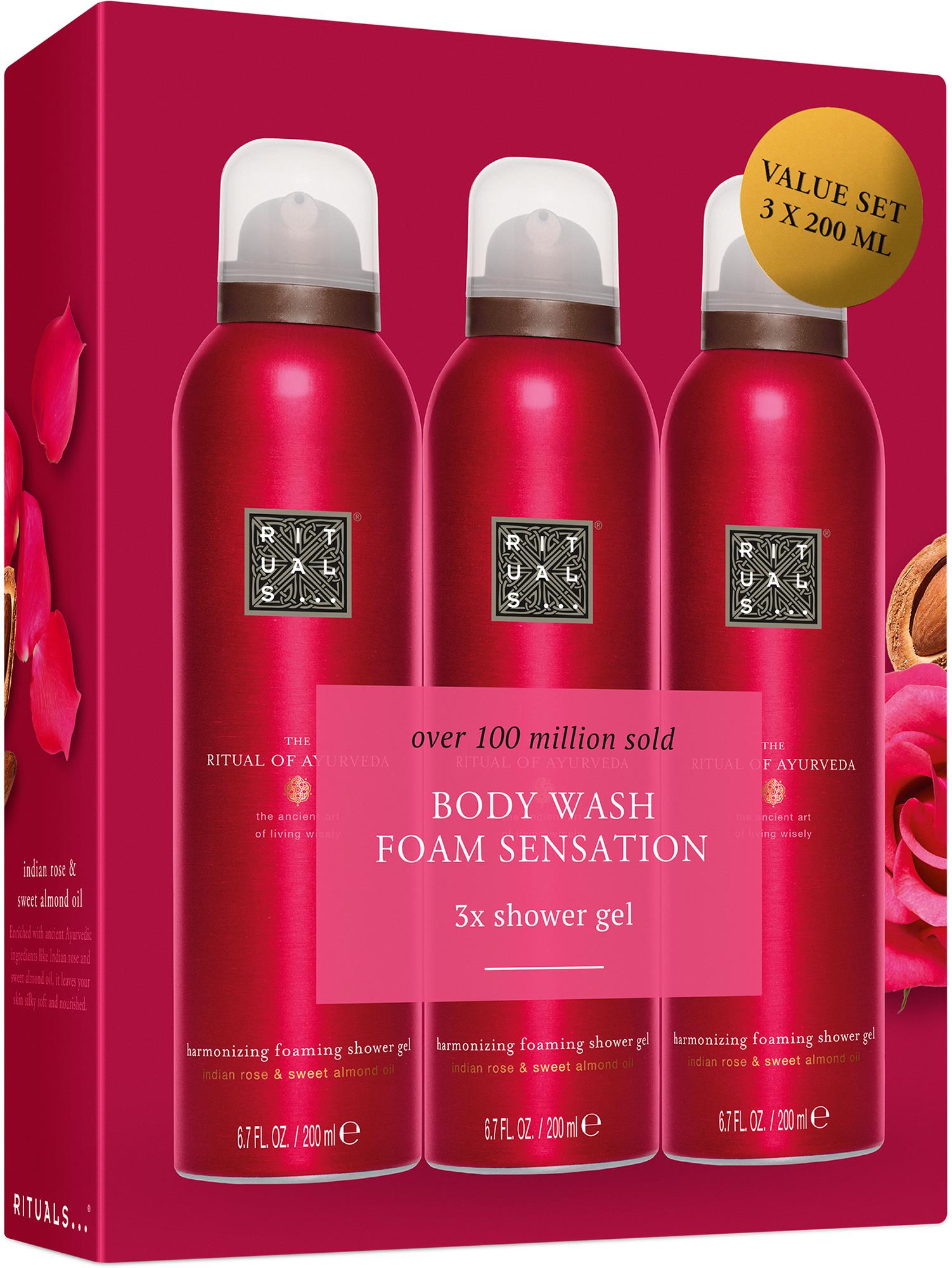 Rituals The Ritual of Ayurveda Shower Foam Value Pack 3x200 ml | lyko.com