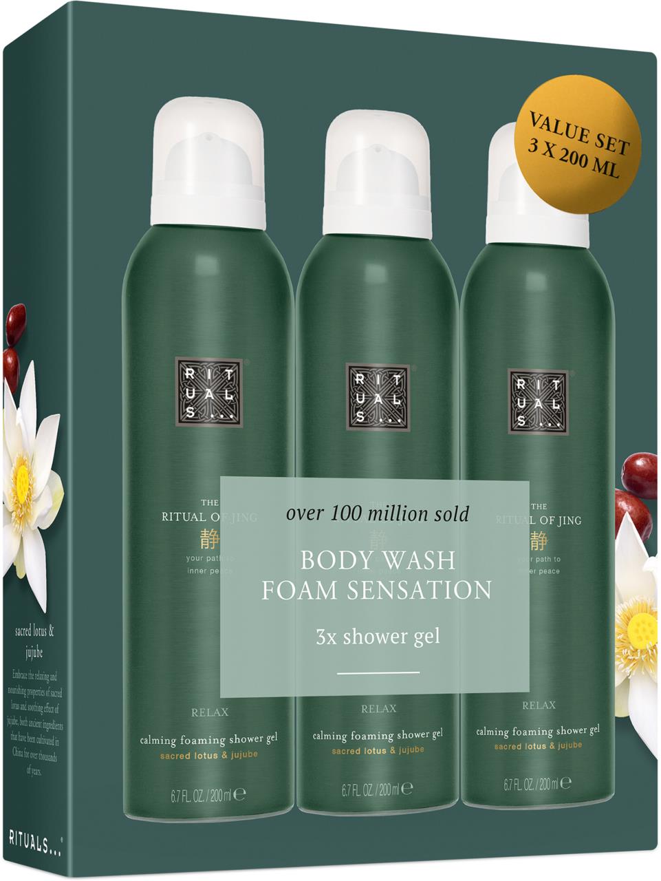 Rituals The Ritual of Jing Shower Foam Value Pack 3x200 ml 3 pcs | lyko.com