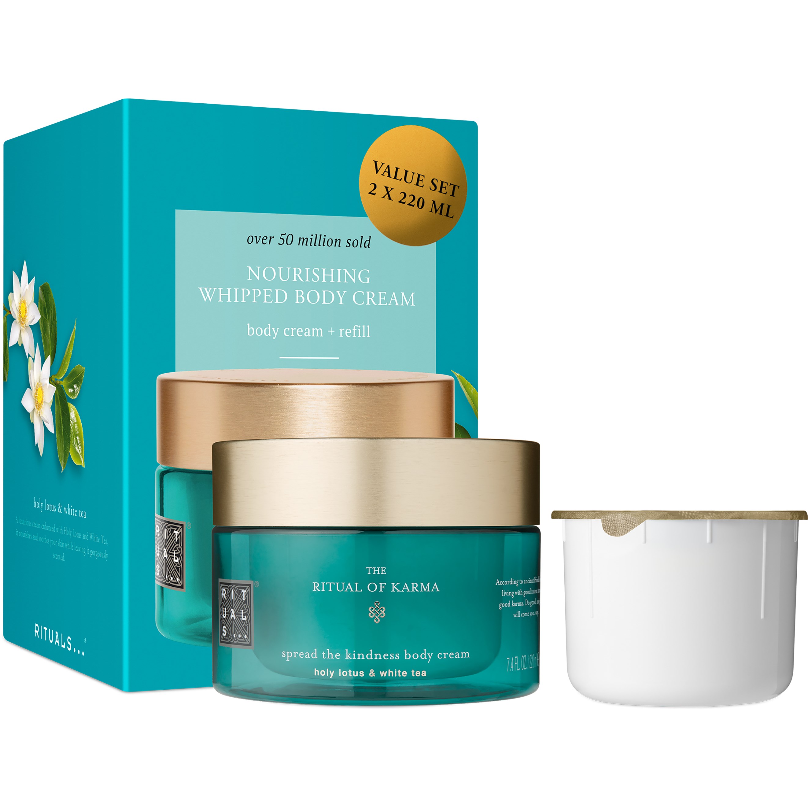 Rituals The Ritual of Karma Body Cream + Refill Pack 2×220 g