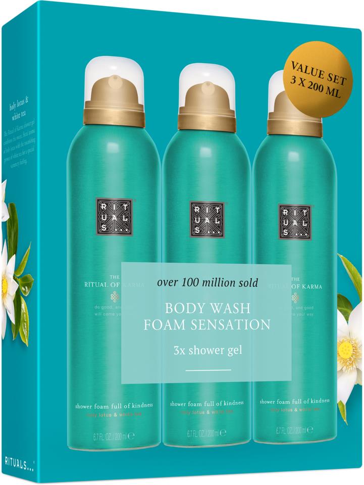 Rituals The Ritual of Karma Shower Foam Value Pack 3x200 ml | lyko.com