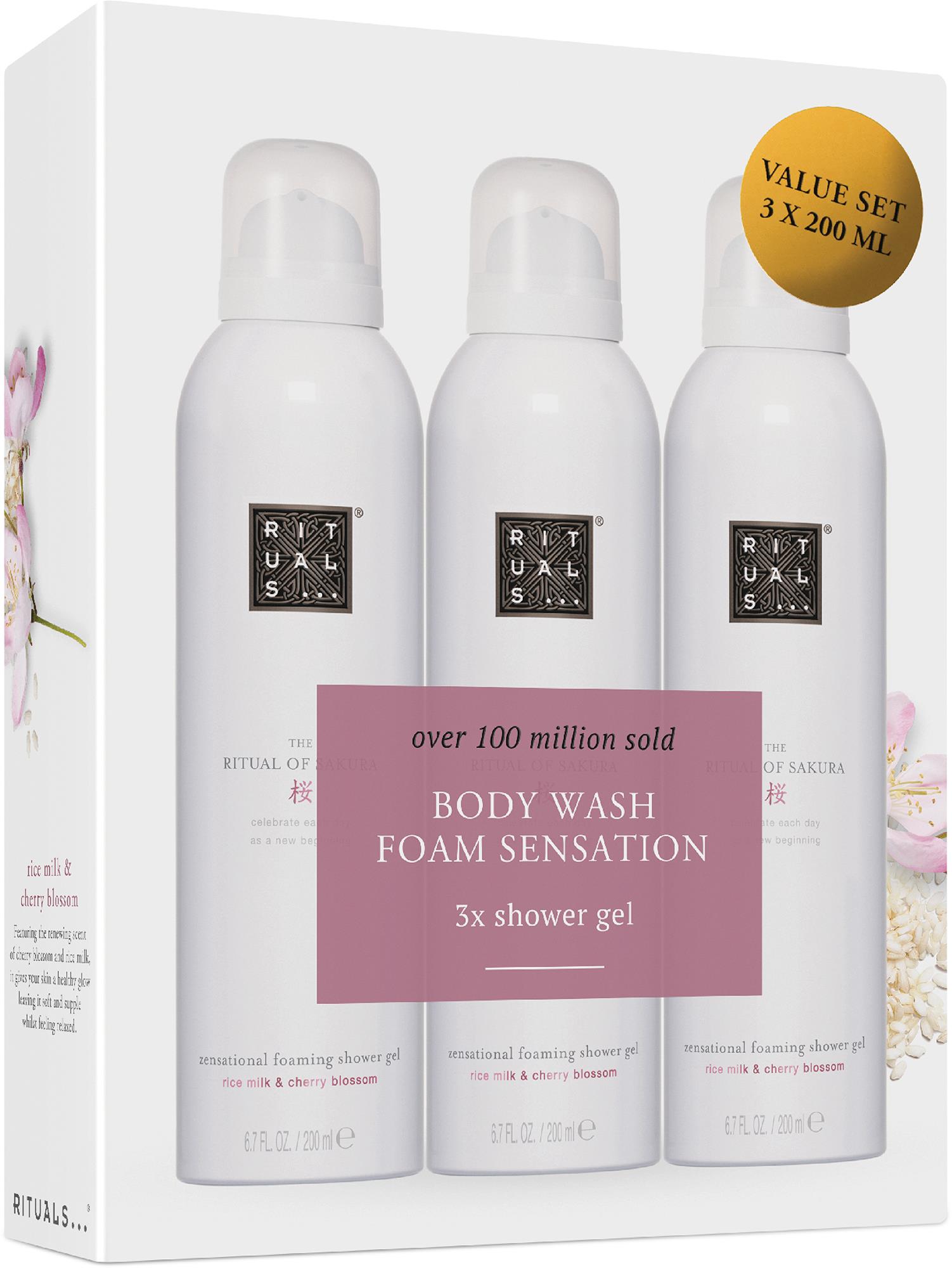 Rituals The Ritual of Sakura Shower Foam Value Pack 3x200 ml 3 pcs ...
