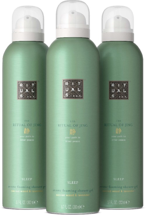 the ritual of jing sleep serene foaming shower gel