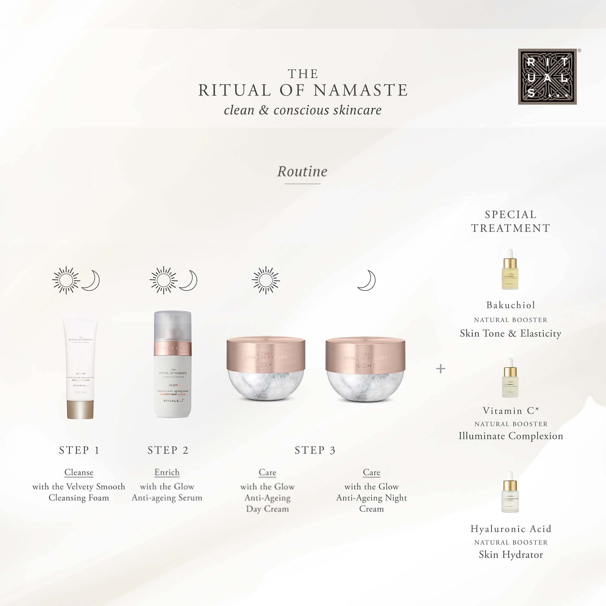 Rituals The Ritual of Namaste Glow Anti-Ageing Night Cream 50 ml (obrázok 7)