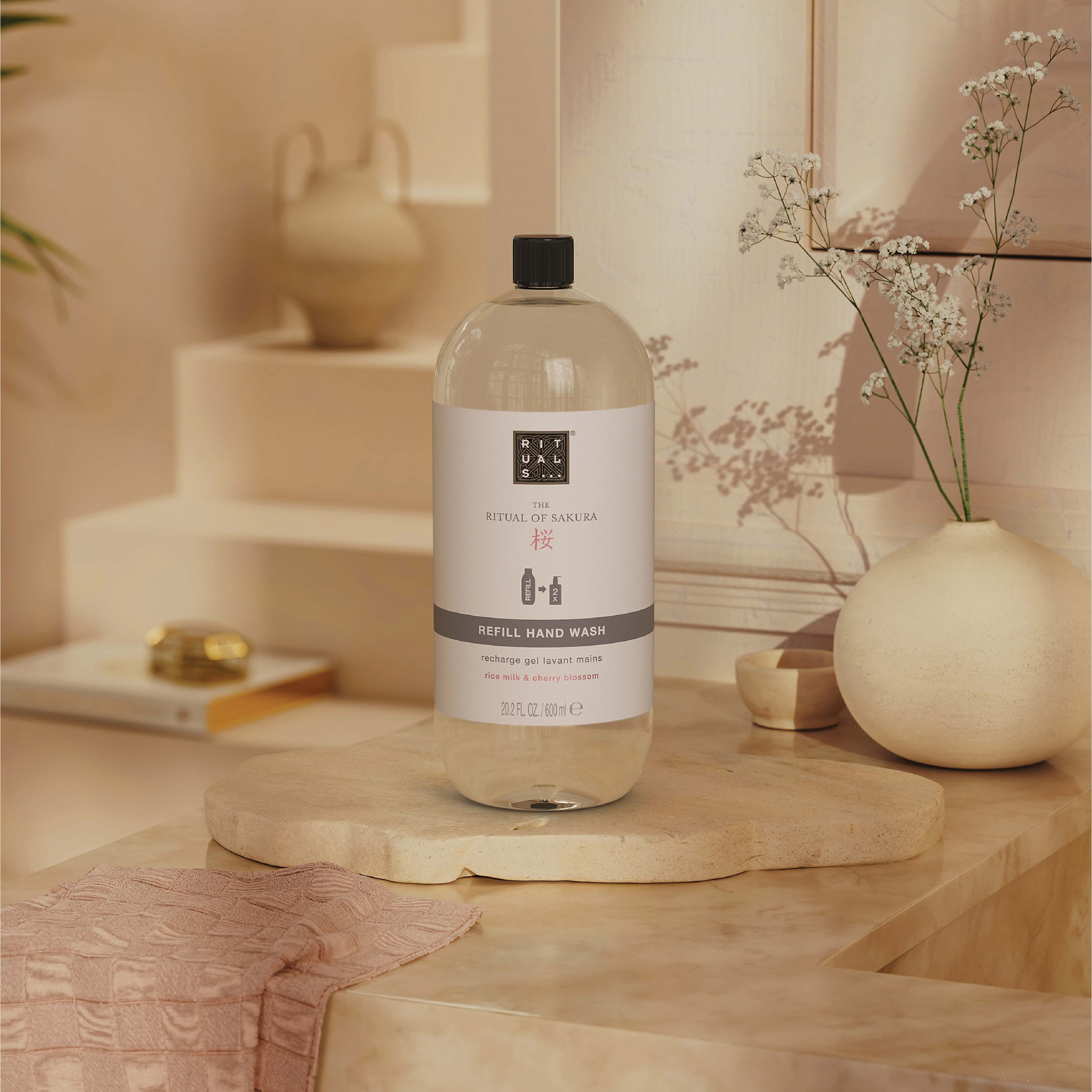 Rituals The Ritual of Sakura Hand Wash Refill 600 ml (obrázok 4)