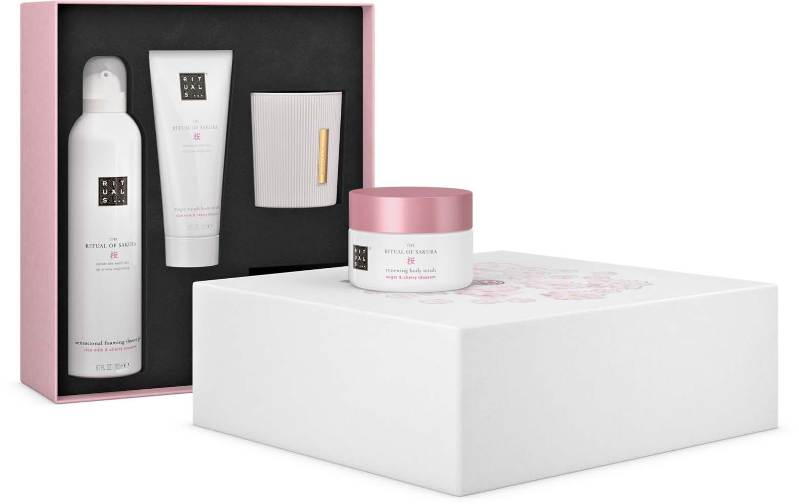 RITUALS Gift Set For Women from The Ritual of Sakura - Foaming Shower Gel,  Body Scrub & Body Cream - With Rice Milk & Cherry Blossom - Trial Set :  : Beauty