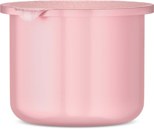 A pink container with a lid, looks like a storage box or bin.