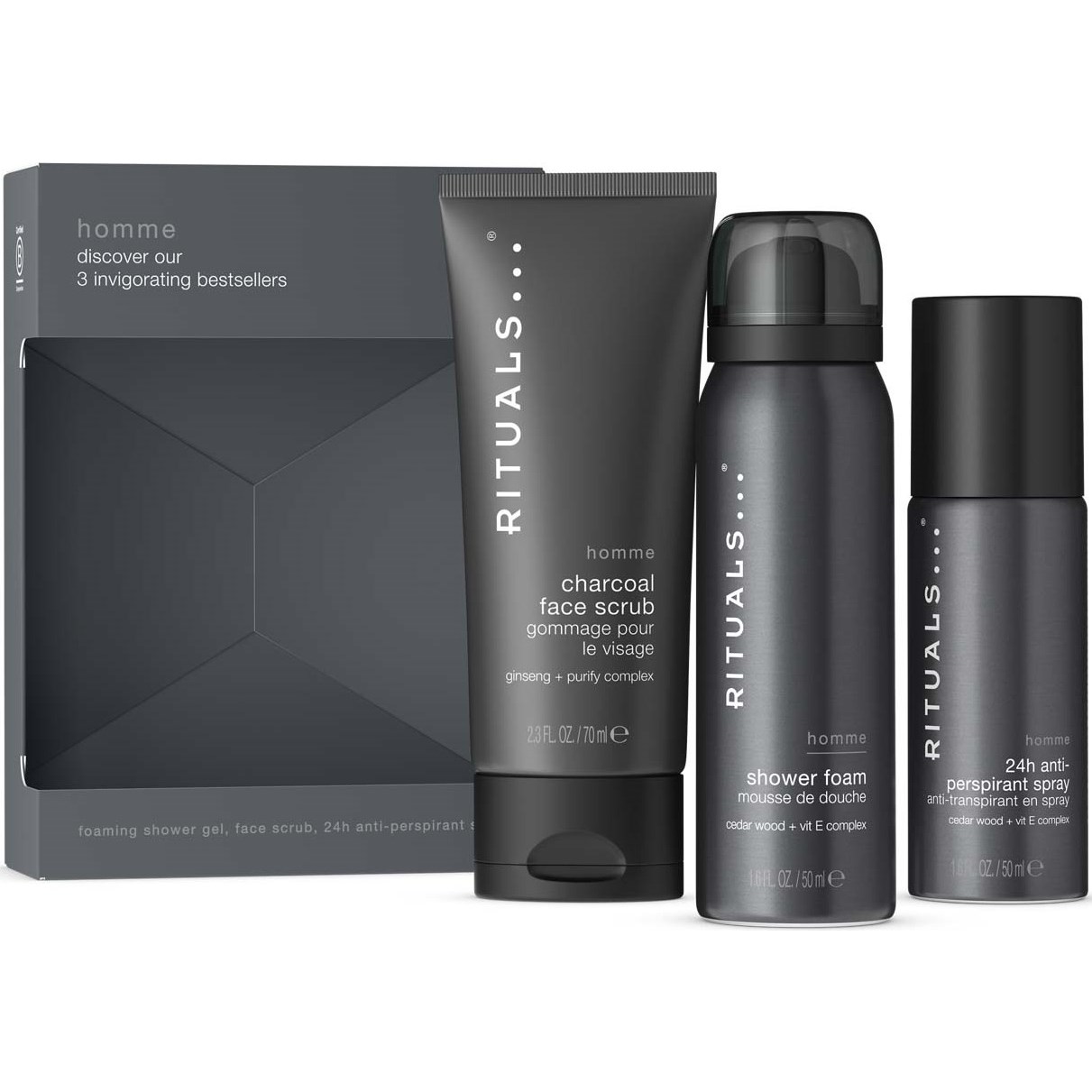 Rituals Homme Trial Set - Træagtige - Cedertræ & E-Vitamin kompl