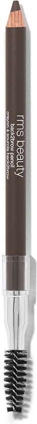 A dual-ended makeup pencil with a brush on one side and a sharpened tip on the other.