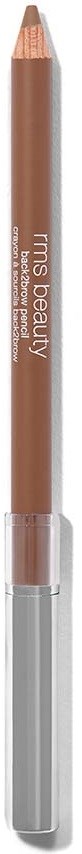 A brown makeup pencil with a clear cap and those words: 'mr's beauty' on it.