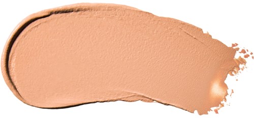 A beige cream swatch with a smooth texture and slightly uneven edges.