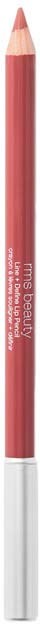 A pink lip liner pencil with a white tip and brand name text on the body.