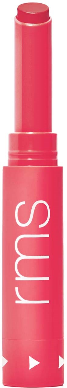 A pink lip balm tube with the word 'rms' written vertically.