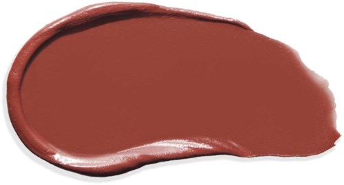 A smear of brown lipstick or makeup on a black background.
