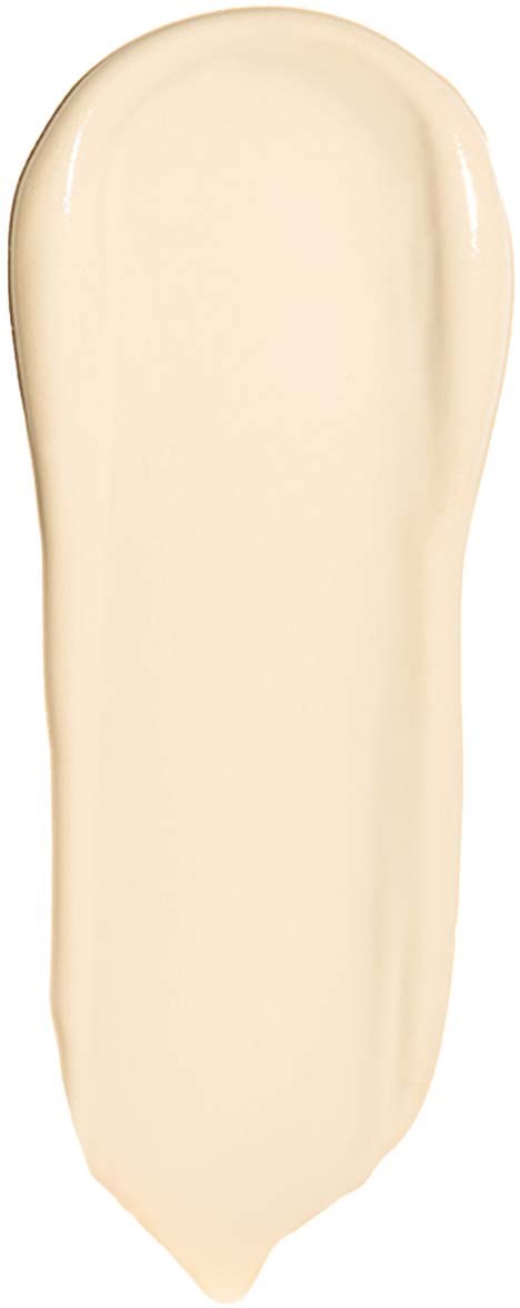 Ein Klecks Creme oder Lotion mit glatter, elongierter Form vor weißem Hintergrund.