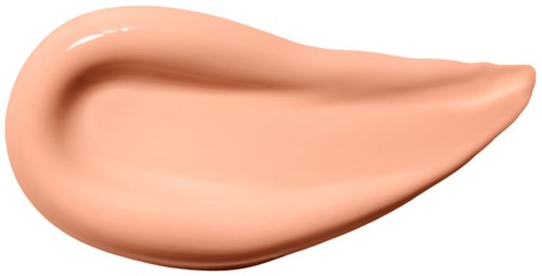 A peach-colored makeup concealer or foundation swatch on a white background.