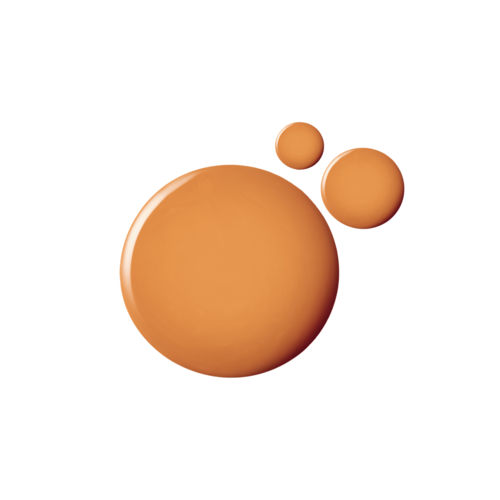 Three brown spheres of different sizes floating against a white background.