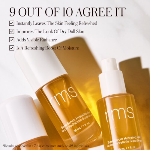Мист-сыворотка для лица RMS Beauty SuperSerum Hydrating Mist, увлажнение и сияние, 10 мл — фото 3