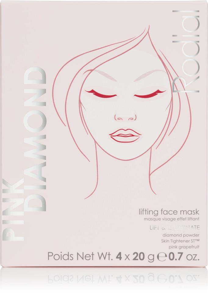 Rodial Pink Diamond Lifting Mask 4 pcs