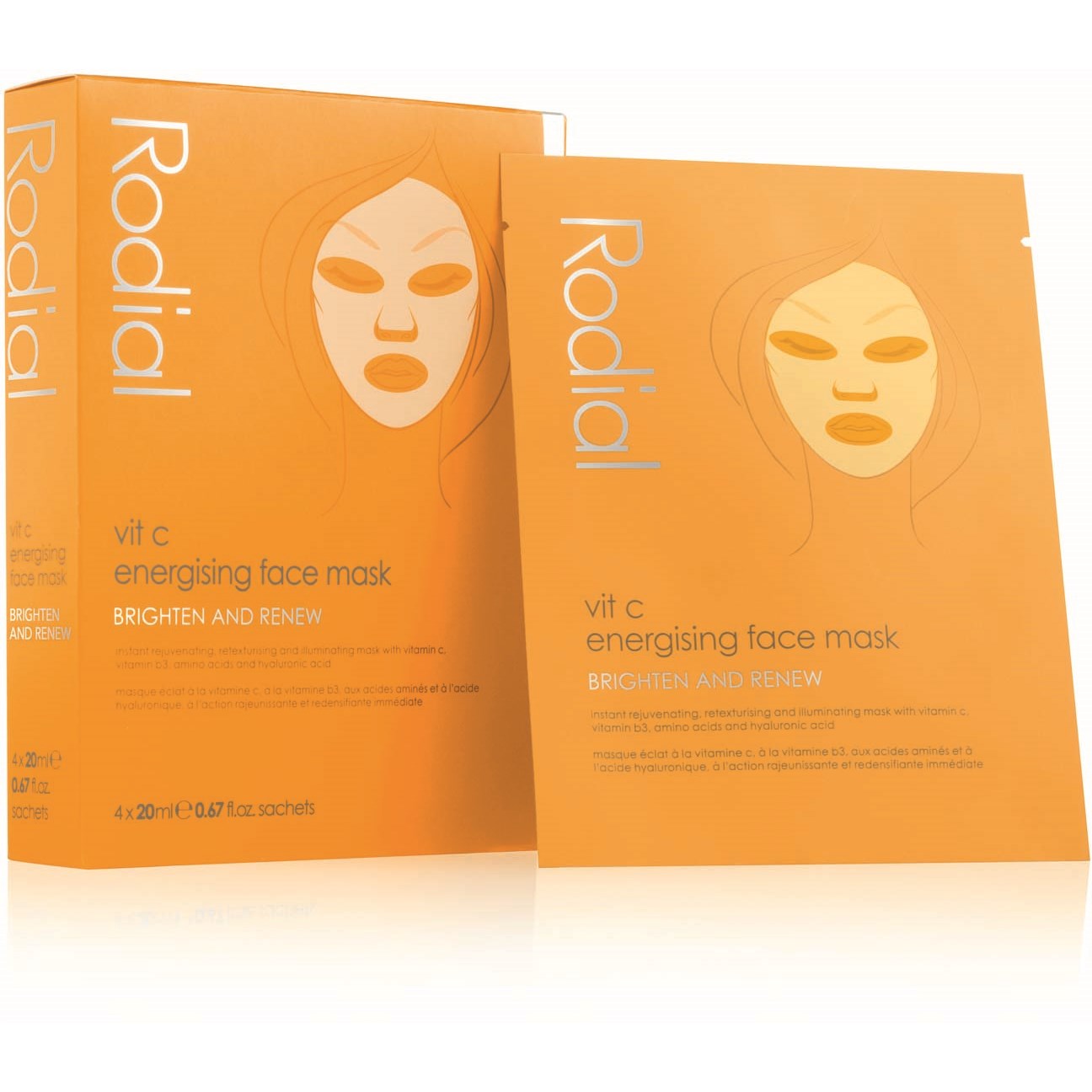 Rodial Vitamin C Energising Sheet Mask 4 stk billede