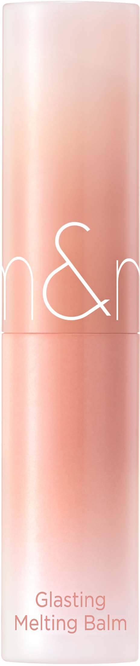 En lang, rosa sprayflaske merket 'Glasting Melting Balm.'