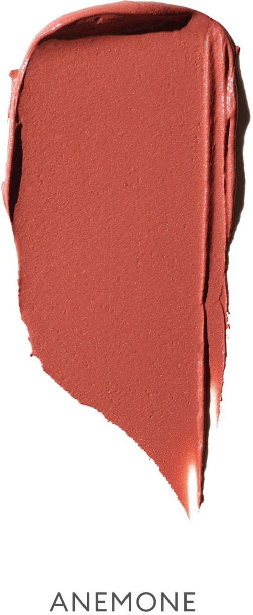 A reddish-brown makeup swatch with a smooth texture and slight sheen.