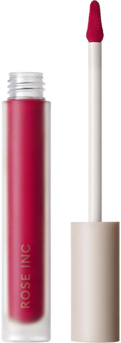 Ein rosa Lipgloss-Röhrchen mit einem weißen Applikator und beige Kappe.