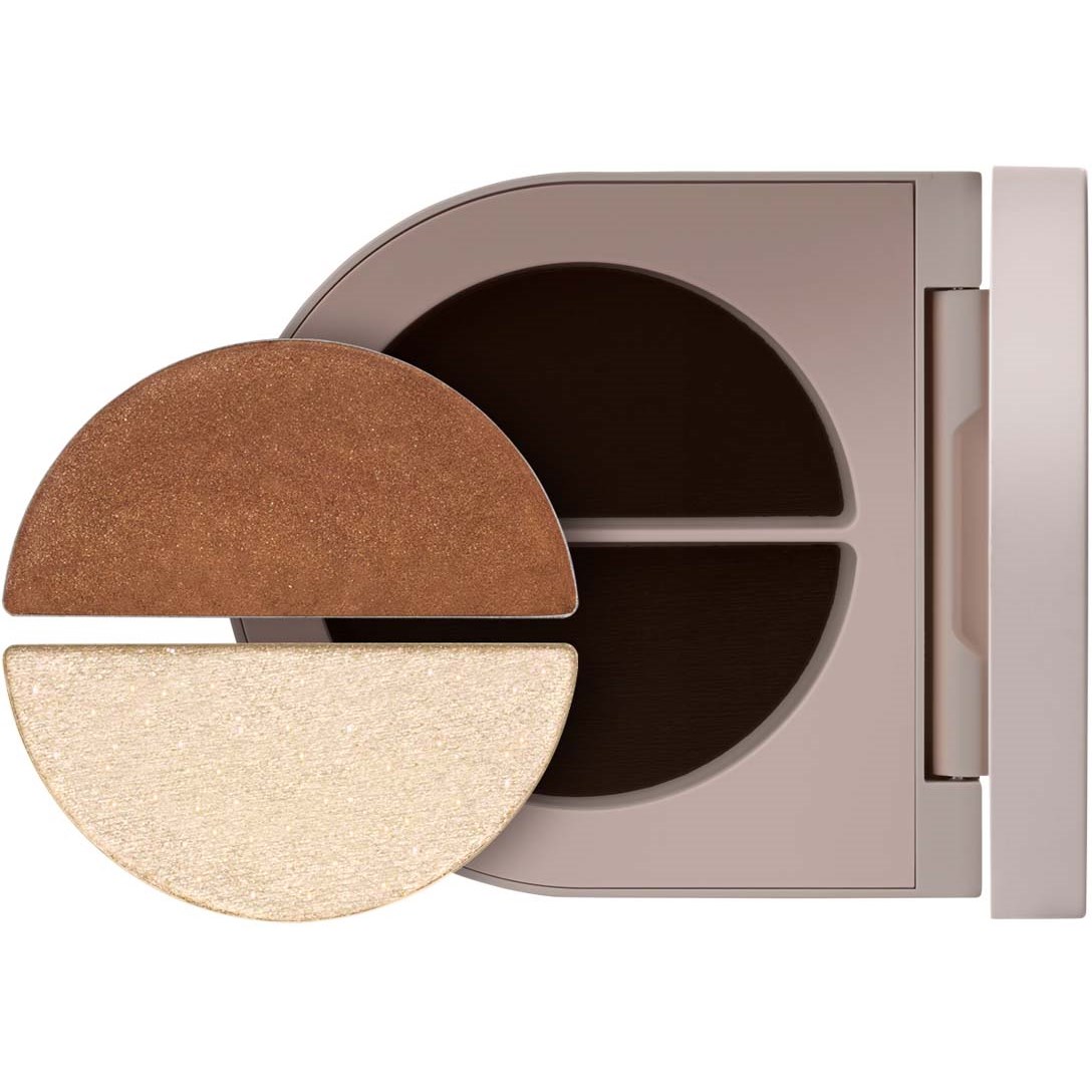 Rose Inc Satin & Shimmer Duet Eyeshadow Satin Cocoa/White Gold Sh