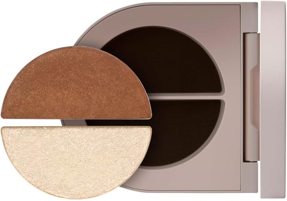 Rose Inc Satin & Shimmer Duet Eyeshadow Satin Cocoa/White Gold Shimmer ...