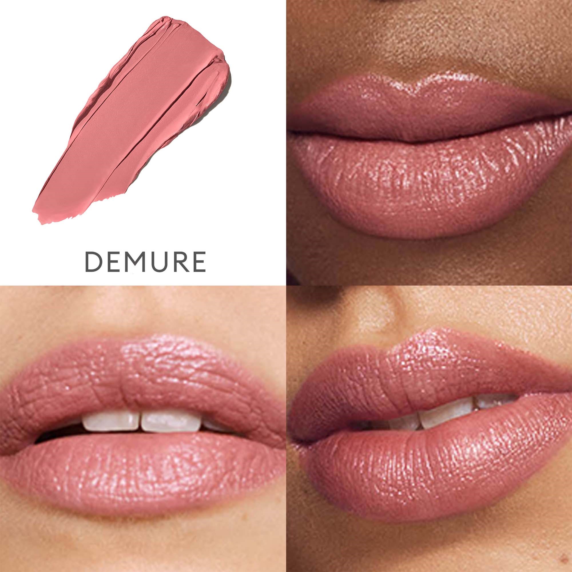 Rose Inc Satin Lip Color Rich Refillable Lipstick Demure (obrázok 3)