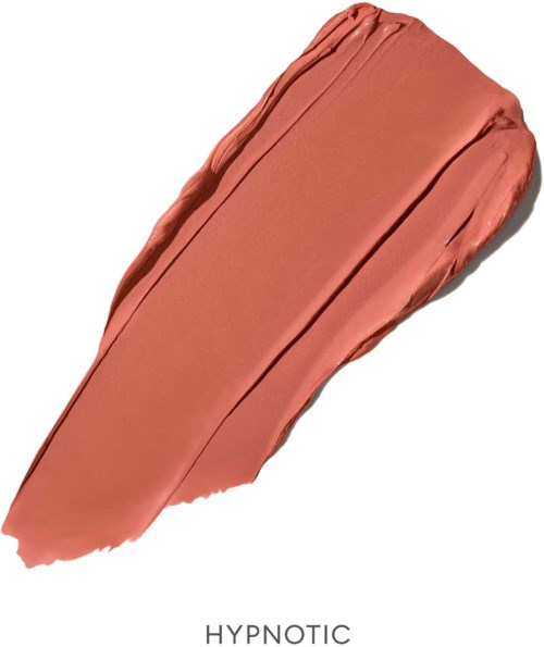 Ein Farbstrich aus glatter, rosa-beiger Schminke oder Farbe mit dem Wort 'HYPNOTIC'.