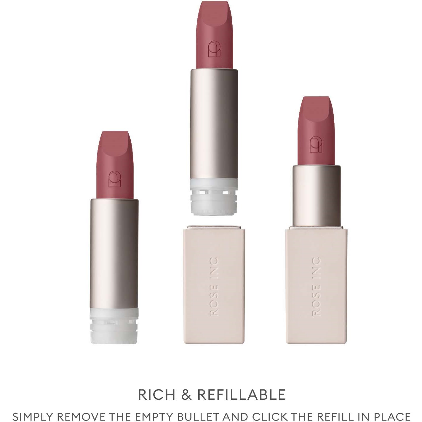 Rose Inc Satin Lip Color Rich Refillable Lipstick Intuitive (obrázok 7)